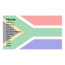 Südafrika-Flagge Visitenkarten Vorlagen