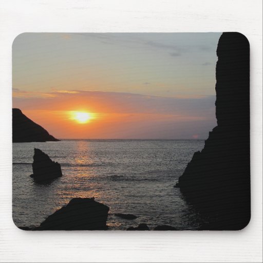 SüdDevon-Hoffnungs-Bucht Autunm Sonnenuntergang Mauspad