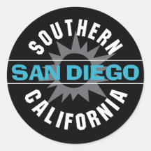 Südkalifornien - San Diego Runde Sticker