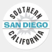 Südkalifornien - San Diego Runde Sticker
