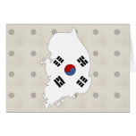 Südkorea-Flaggen-Karte Größengleich