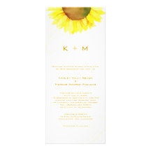 Südliche Sonnenblume-Monogramm-Hochzeits-Einladung