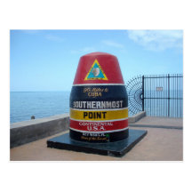 Südlichste Postkarte Punkt-Bojen-Key Wests Florida