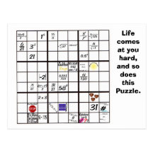 Sudoku Puzzlespiel-Karten Postkarten