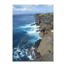 Südpunkt-Hawaii-Küstenlinien-Leinwand Gespannte Galerie Drucke