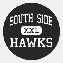 Südseite - Falken - hoch - Jackson Tennessee Runde Sticker