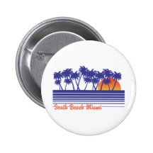 Südstrand Miami Anstecknadelbuttons