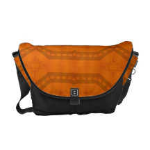 Südwestlicher Flair-- orange und schwarze Rickshaw Kuriertaschen