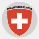 Suisse: Confoederatio Helvetica Runde Aufkleber