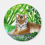 Sumatran Tiger im Bambusdschungel-Magneten
