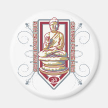 Summen Buddhas OM Mani Padma Kühlschrankmagnet