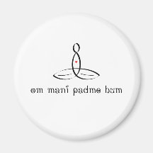 Summen OM Mani Padme - schwarze extravagante Art Kühlschrankmagnete