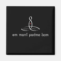 Summen OM Mani Padme - weiße extravagante Art Kühlschrankmagnet