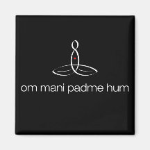 Summen OM Mani Padme - weiße regelmäßige Art Kühlschrankmagnet
