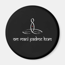 Summen OM Mani Padme - weiße Sanskrit Art Kühlschrankmagnete