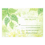 Summer Leaves Wedding RSVP Card einladungen
