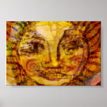 Sun abstrakt plakatdruck