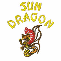 Sun-Drache Besticktes Hoodie