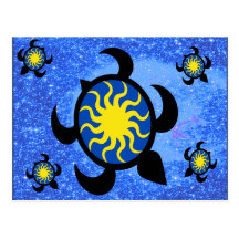 Sun-Schildkröte-Anmerkungs-Karte Postkarte