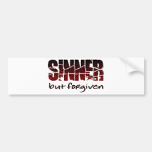 Sünder aber verziehen auto sticker