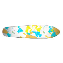 Sunkissed Blumen - Weiß Bedruckte Skateboarddecks