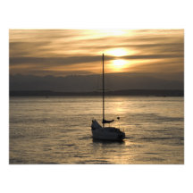 SunsetSailboat051709 Ankündigungskarten