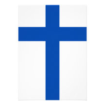 Suomen Lippu - die Flagge von Finnland Individuelle Ankündigungskarte