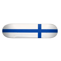 Suomen Lippu - die Flagge von Finnland Bedruckte Skateboarddecks