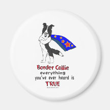 SuperBorder-Collieschwarzes Kühlschrankmagnete