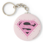 Supergirl beunruhigte Logo-Schwarzes und Rosa schlüsselanhänger