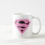 Supergirl beunruhigte Logo-Schwarzes und Rosa Tasse