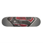 Supergirl beunruhigte Logo-Schwarzes und Rot skateboards