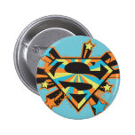 Supergirl buntes Stern-Logo buttons