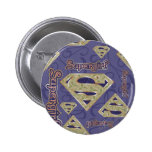 Supergirl extravagante Logo-Collage Anstecknadelbutton