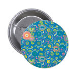 Supergirl Kreis-Blau-Muster Anstecknadelbutton