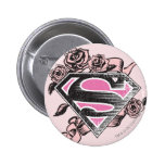 Supergirl Logo mit Rosen buttons