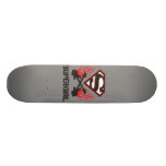 Supergirl Logo-Schwarz-lodernde Gitarren skateboards