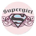 Supergirl Pin streift Schwarzes und Rosa ab aufkleber