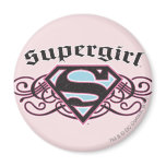 Supergirl Pin streift Schwarzes und Rosa ab magnete