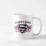 Supergirl Pin streift Schwarzes und Rosa ab tassen