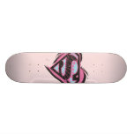 Supergirl rosa Logo im Herzen skateboards