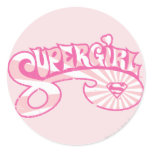 Supergirl rosa Logo-Stern-Explosion aufkleber