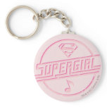 Supergirl rosa Musik-Anmerkung schlüsselanhänger
