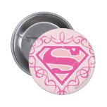 Supergirl rosa Streifen buttons