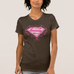 Supergirl rosa Streifen t-shirts