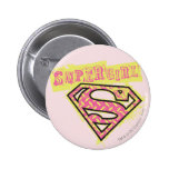 Supergirl Schmutz-Logo-Rosa buttons