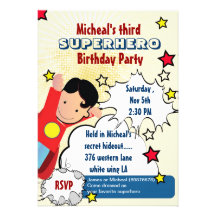 Superhero-Party-Geburtstags-Einladung