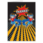 Superhero | Twins Thank You Card karten