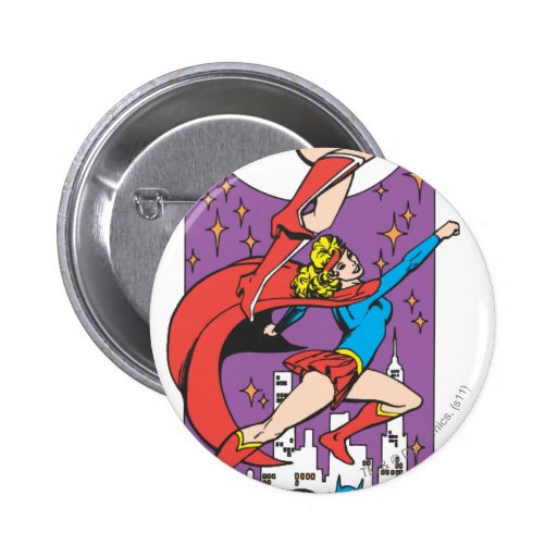 Superheroines in der Aktion Anstecknadelbuttons