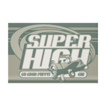 SUPERhoch Leinwanddruck